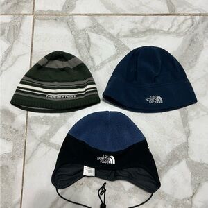 The North Face bundle of 3 beanies